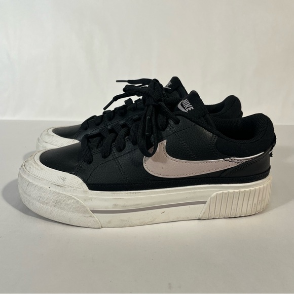 Nike Court Legacy Lift Black Sail Platinum Violet Size 6 - Picture 4 of 8